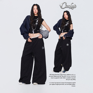 嘻哈街头跳舞运动裤 运动裤 潮 酷飒A版 CBXLAB街舞潮牌满钻辣妹个性