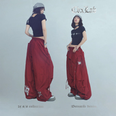 CBXLAB街舞 休闲长裤 黑科技速干凉感系列 酒红嘻哈街头抽褶美式