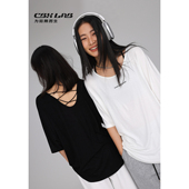 薄款 CBXLAB街舞潮牌 街头上衣 露背短款 T恤爵士夏季 慵懒罩衫 短袖