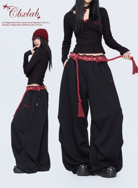 CBXLAB街舞潮牌星轨腰头美式拼接嘻哈运动裤个性复古爵士休闲裤潮