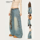 CBXLAB街舞潮牌废土做旧复古嘻哈牛仔裤美式街头爵士香蕉休闲长裤