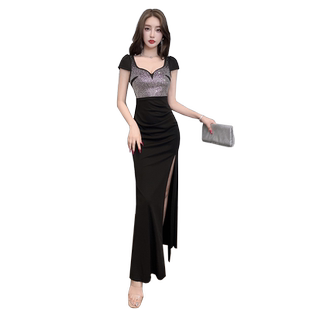 夜总会ktv时尚开叉晚礼服夜场女装足疗桑拿按摩技师spa会所工作服