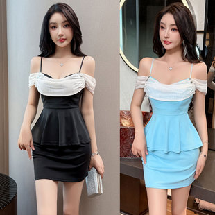 工作服新款 两件套女性感遮肚酒店前台气质美容师养生馆包臀短裙潮