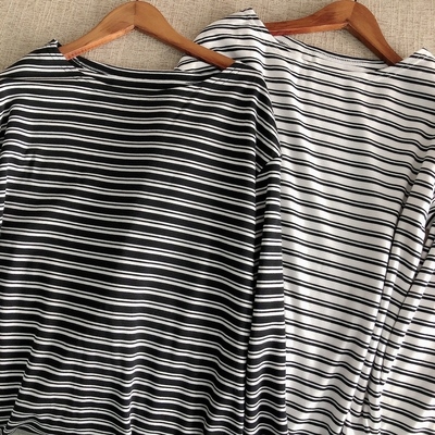 文艺简约经典打底衫条纹上衣长袖