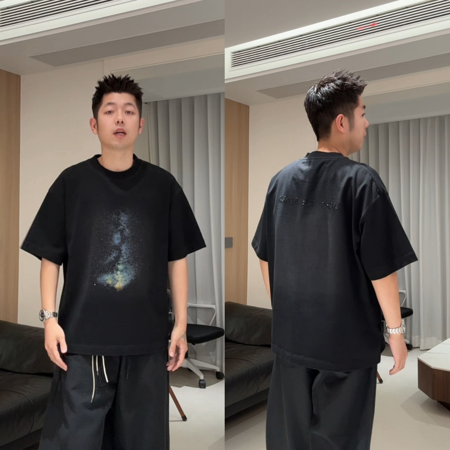 美式烫钻男士短袖T恤百搭简约