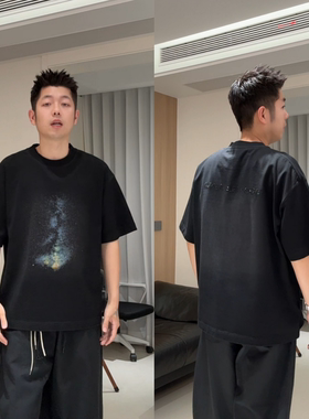 美式烫钻男士短袖T恤百搭简约