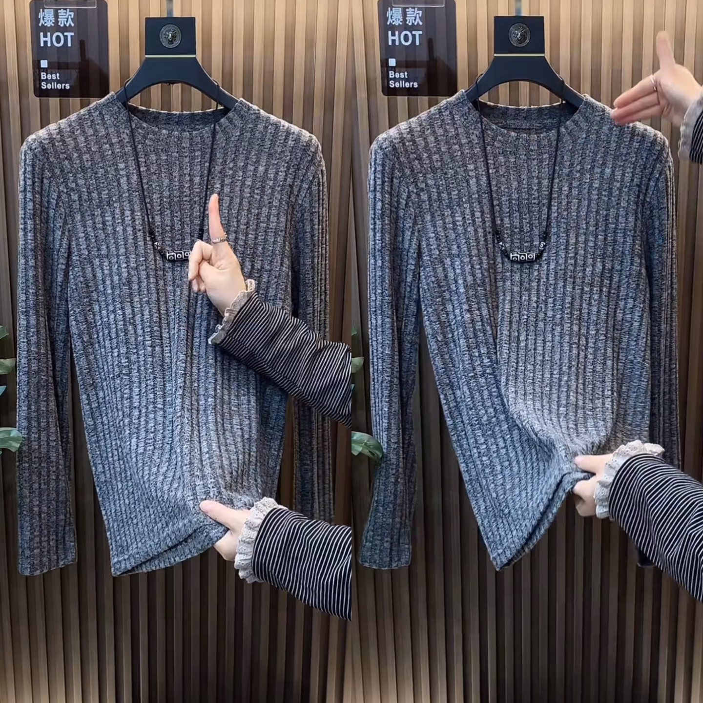 秋季松弛感扎染长袖男款打底衫