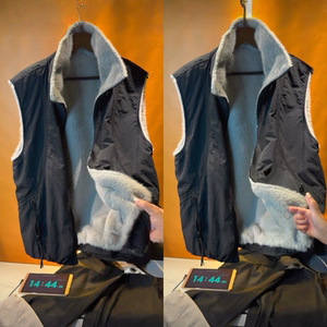 老钱风立体剪裁座山雕加绒立领马甲外套冬季保暖百搭男士无袖上衣