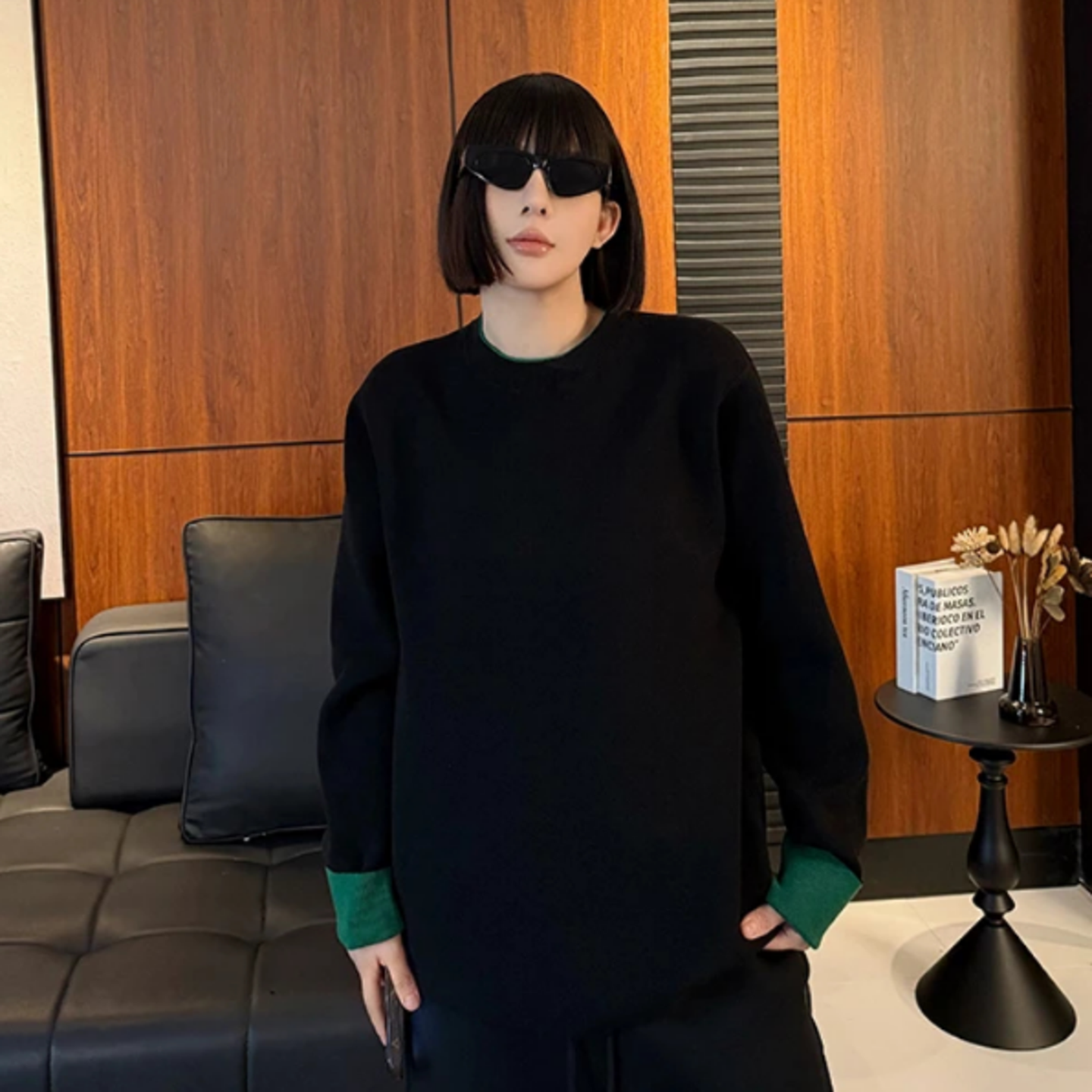 【双色两面穿】冬季上新百搭圆领纯色套头男士卫衣潮流高级感打底