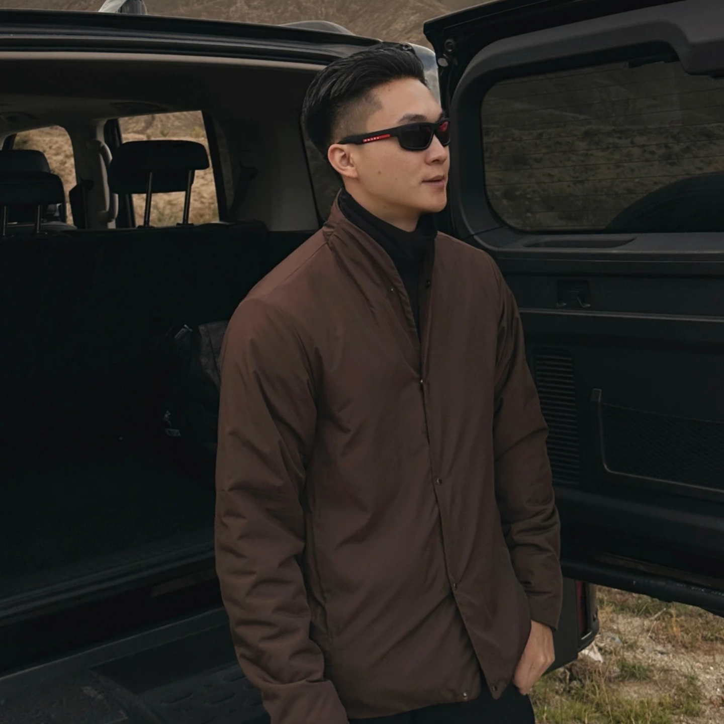 男士立领结构保暖休闲棉衣夹克