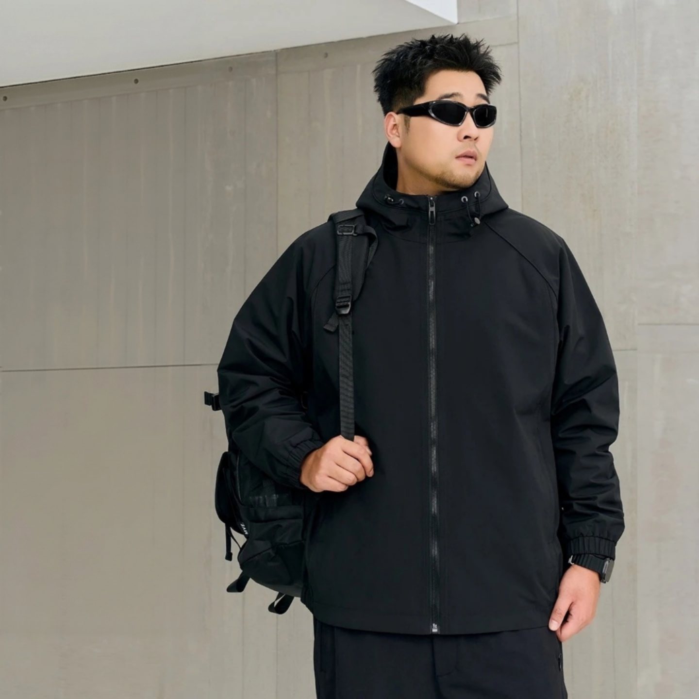 户外夹克潮流小众男装连帽外套男