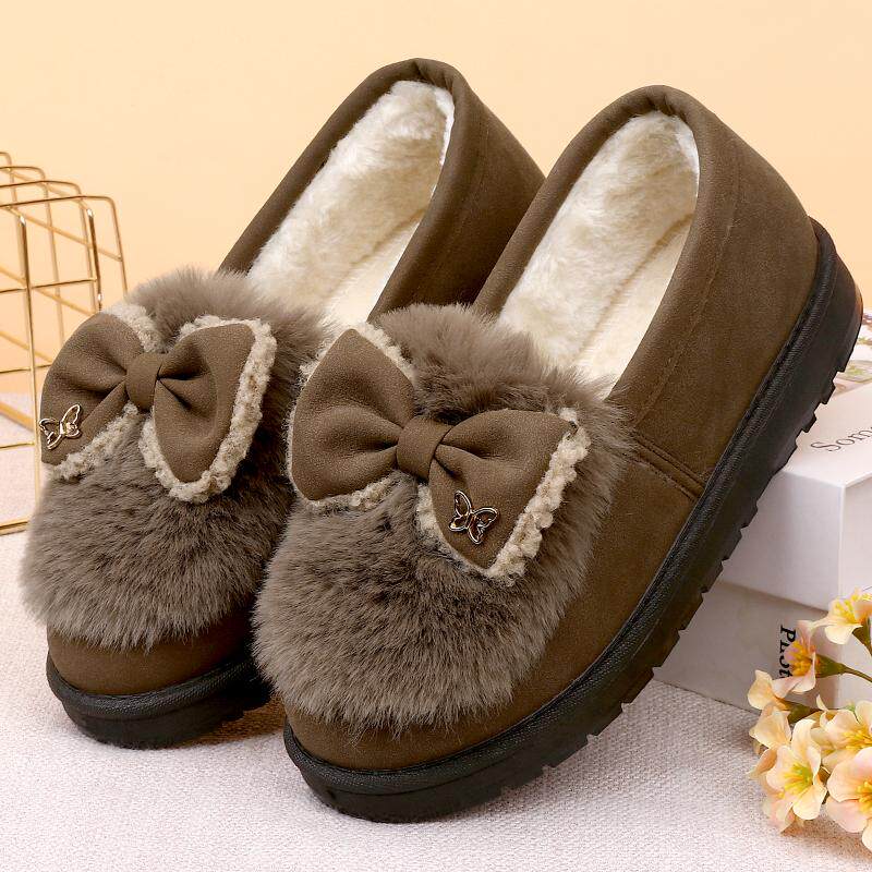 毛毛鞋冬天外穿老北京布鞋女棉鞋蝴蝶结防寒保暖豆豆家居妈妈棉靴,女鞋,时尚雪地靴,淘宝优惠券,粉丝福利购,淘宝优惠卷