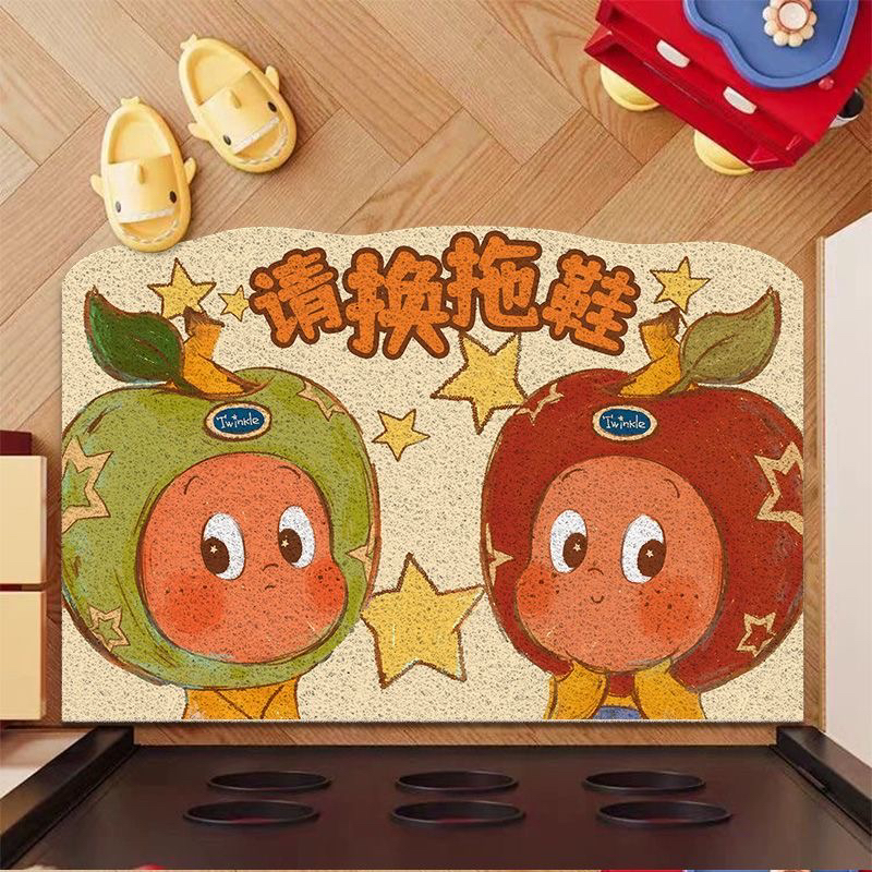 卡通星星人可爱高级地垫入户门丝圈铺垫地垫厚实丝圈蹭土玄关脚垫