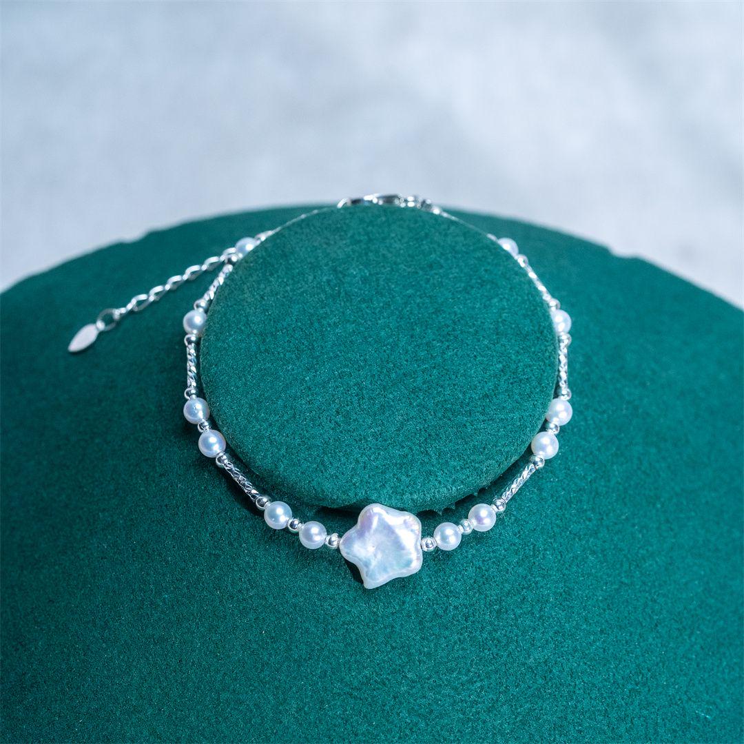 【君姐专享】合金淡水珍珠手链4-12mm