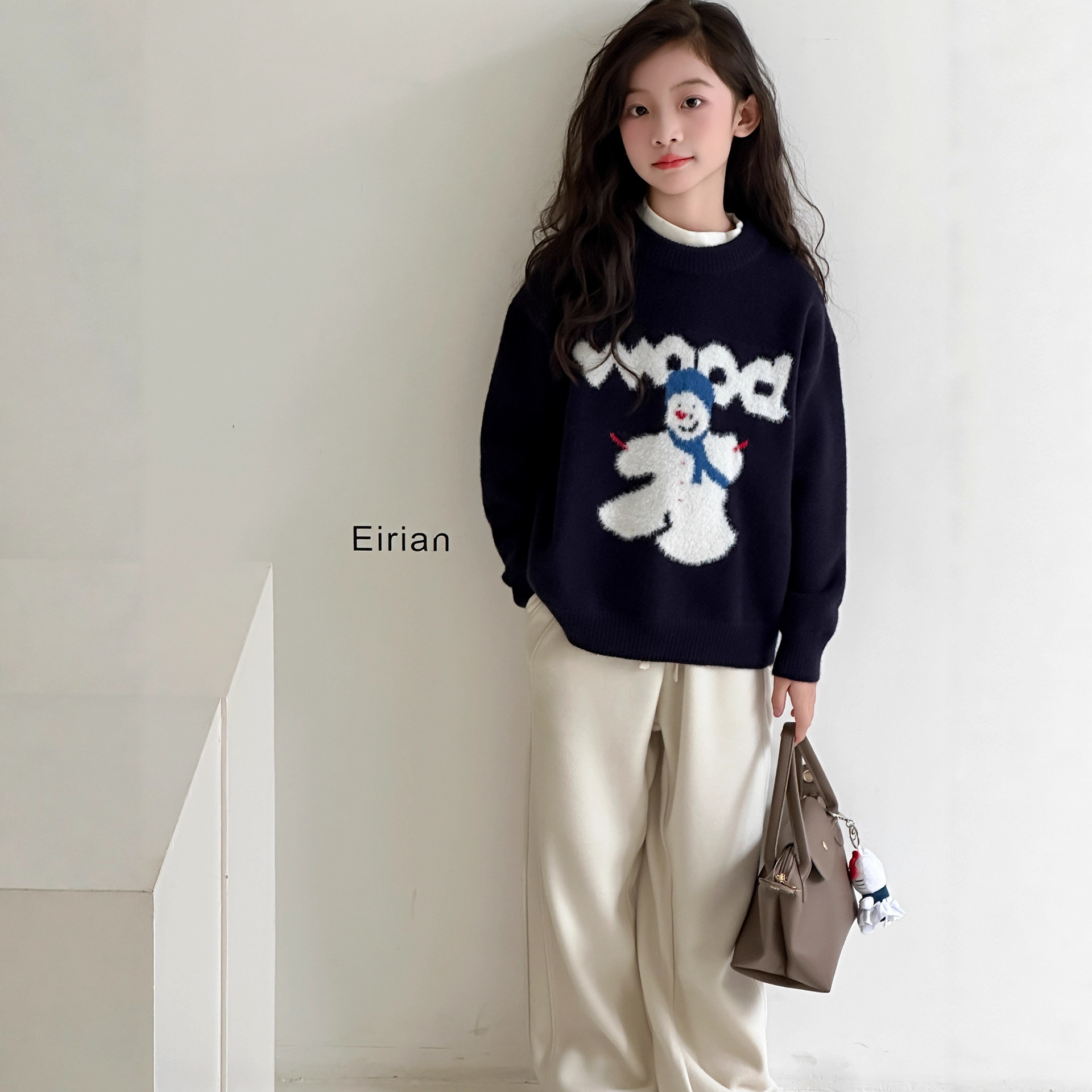 儿童毛衣秋装女大童秋季针织衫