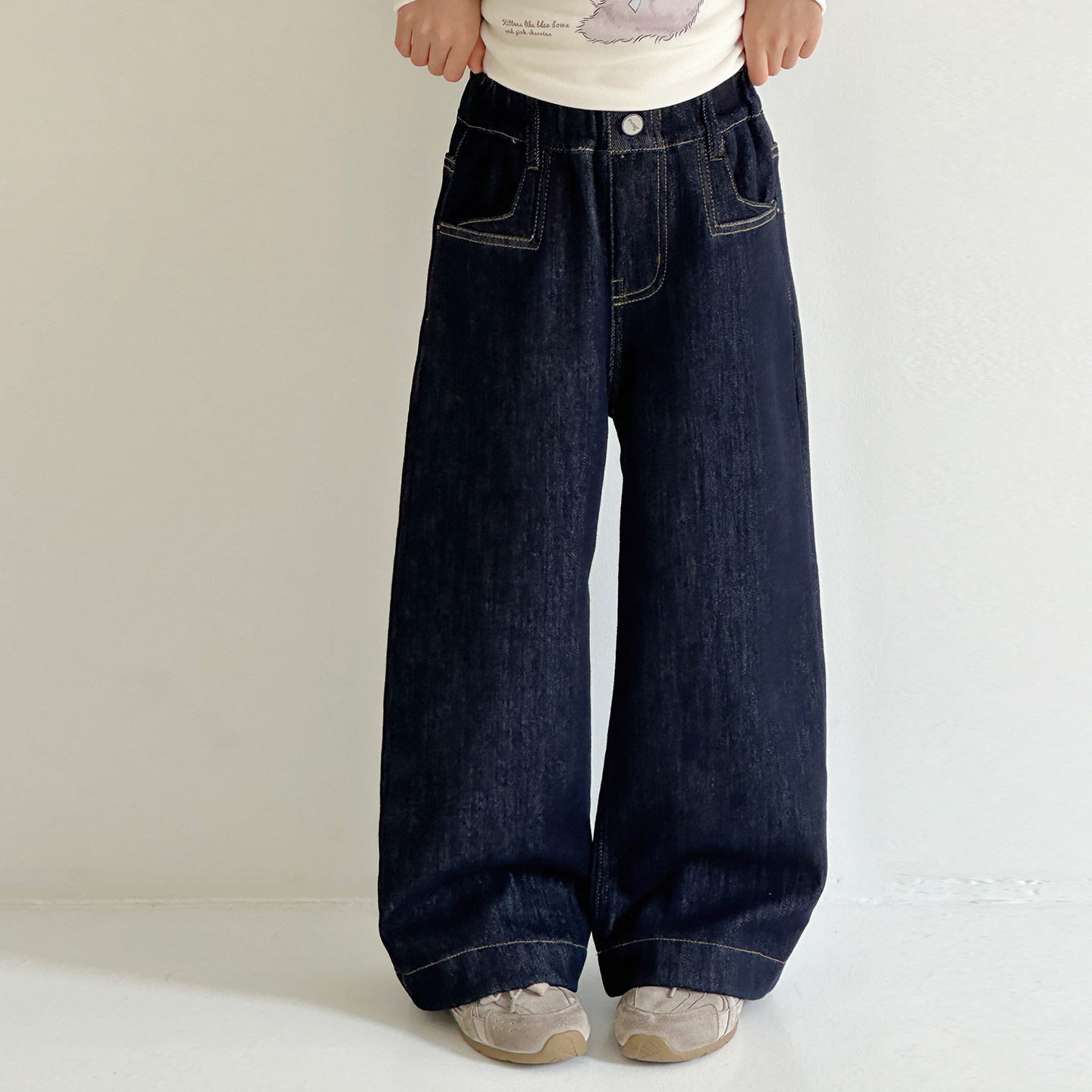 女童裤子2025新款好看女孩儿童大童秋冬加厚加绒阔腿裤加绒牛仔裤,童装/婴儿装/亲子装,裤子,淘宝优惠券,粉丝福利购,淘宝优惠卷