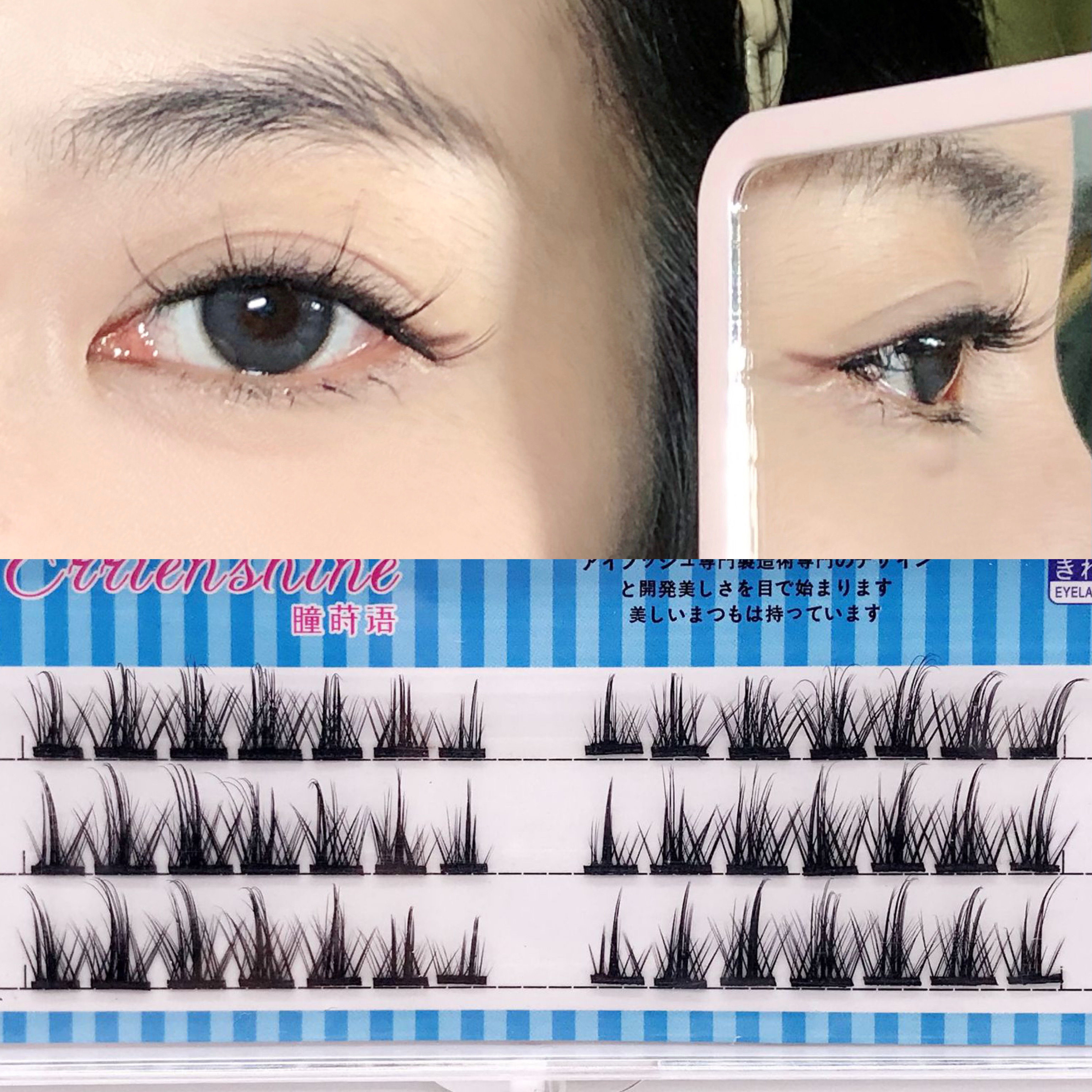 新款芭比漫画眼假睫毛cos小恶魔仙子毛自然仿真浓密单簇分段式