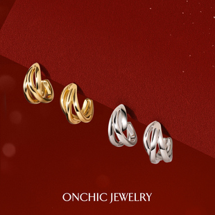 【直播】Onchic项链女耳环高级感小众毛衣链秋冬耳饰耳钉轻奢金色