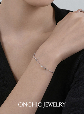 OnchicOR系列浮光手链女手环银色设计感小众高级2026款百搭