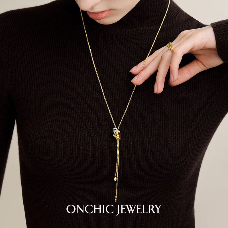 【李佳琦年货预售时尚节】Onchi项链女耳环高级感小众毛衣链秋冬,饰品/流行首饰/时尚饰品新,项链,淘宝优惠券,粉丝福利购,淘宝优惠卷