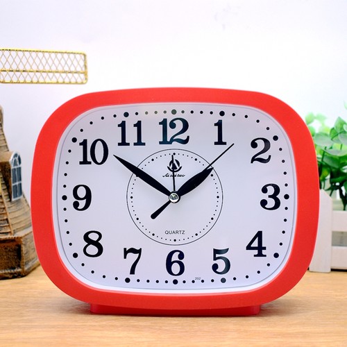 老人钟大字长方形简约现代闹钟创意台钟时尚床头钟学生儿童小闹钟