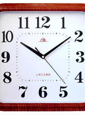 上海钟厂14英寸静音大挂钟客厅办公室现代简约石英钟墙上挂表时钟