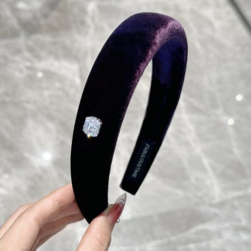 紫色长丝绒谬小姐超闪方糖发箍