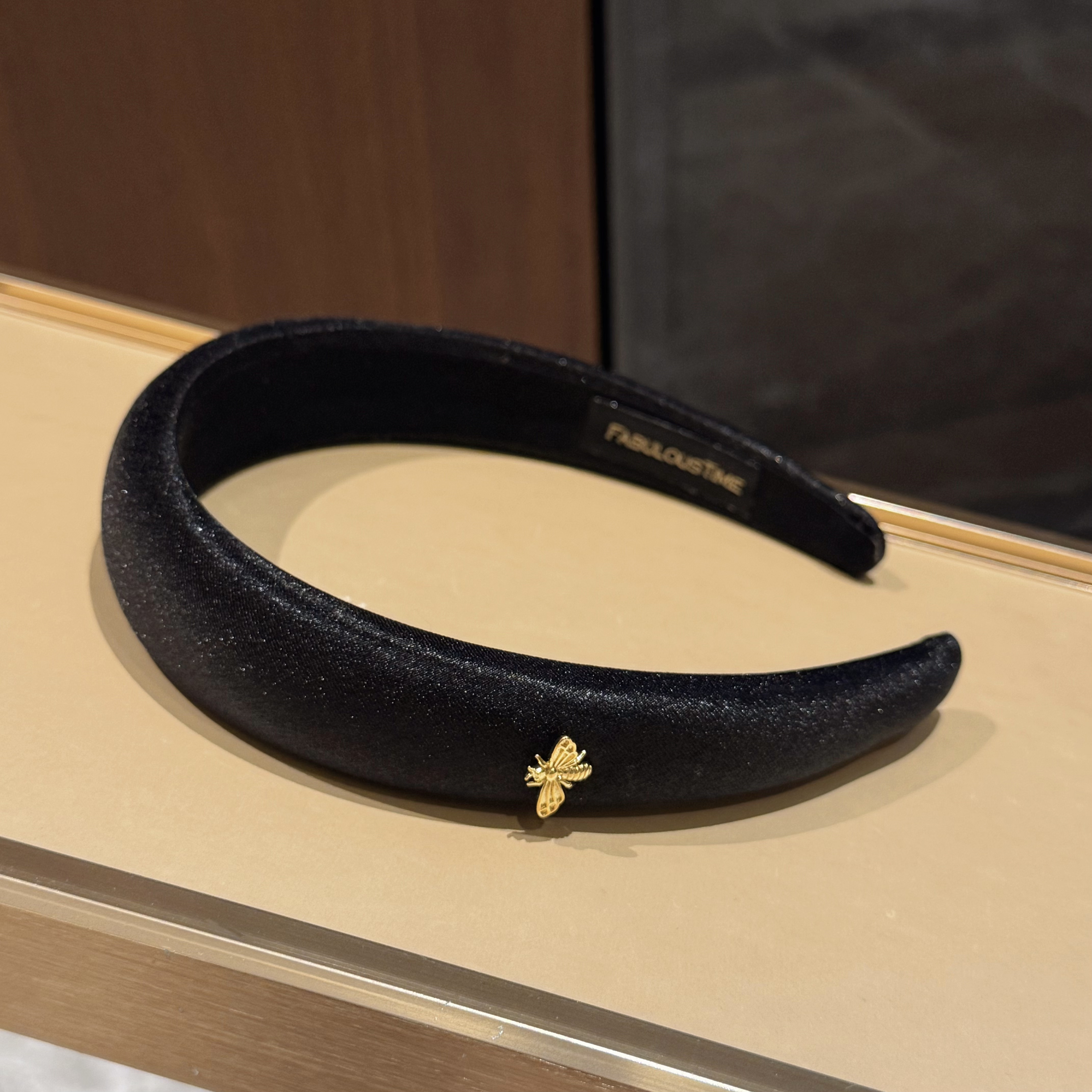 金标小蜜蜂黑色高颅顶发箍显脸小