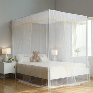 蚊帐15m带支架加密公主风新款 落地蚊帐家用卧室18米床老式 纹帐