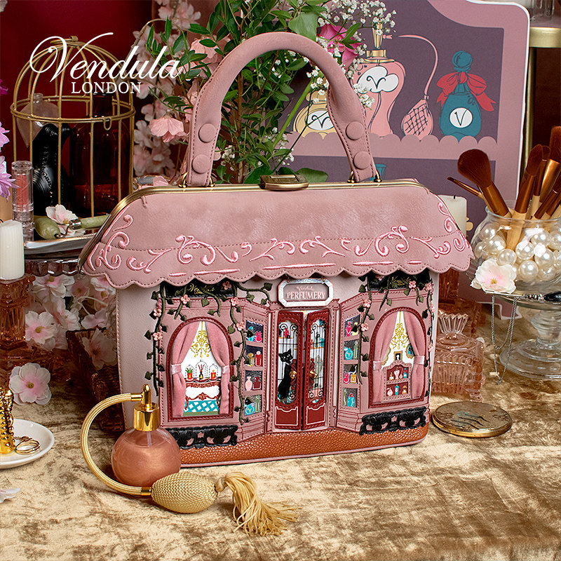 Vendula英国原创手工女包 香水店系列少女风时尚单肩斜挎大手提包,箱包皮具/热销女包/男包,通用款女包,淘宝优惠券,粉丝福利购,淘宝优惠卷