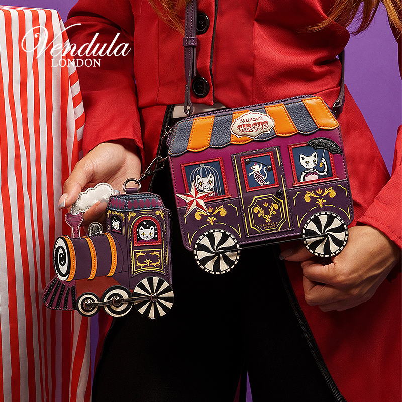 Vendula英国原创手工女包 幽灵马戏团系列火车形包单肩斜挎包