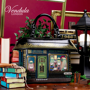Vendula英国原创手工女包 古董书店系列复古文艺单肩斜挎大手提包