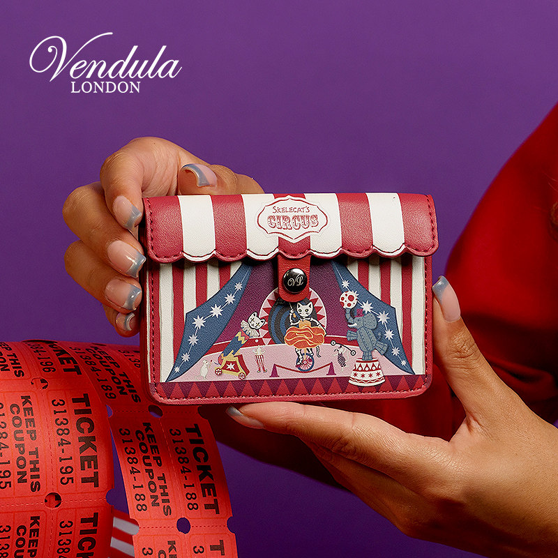 Vendula英国原创手工女包 幽灵马戏团系列百搭时尚卡包零钱包