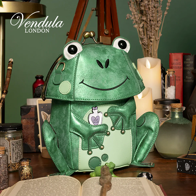 Vendula英国原创手工女包 女巫厨房系列万圣节青蛙单肩斜挎包