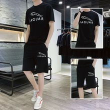 青少年夏季套装男韩版潮流帅气初中高中学生夏装短袖t恤衣服潮牌T