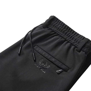 秋冬款四弹力松紧腰男裤运动裤免烫宽松直筒休闲裤加绒长裤子男