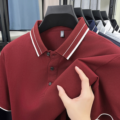 中年男士红色本命年长袖T恤