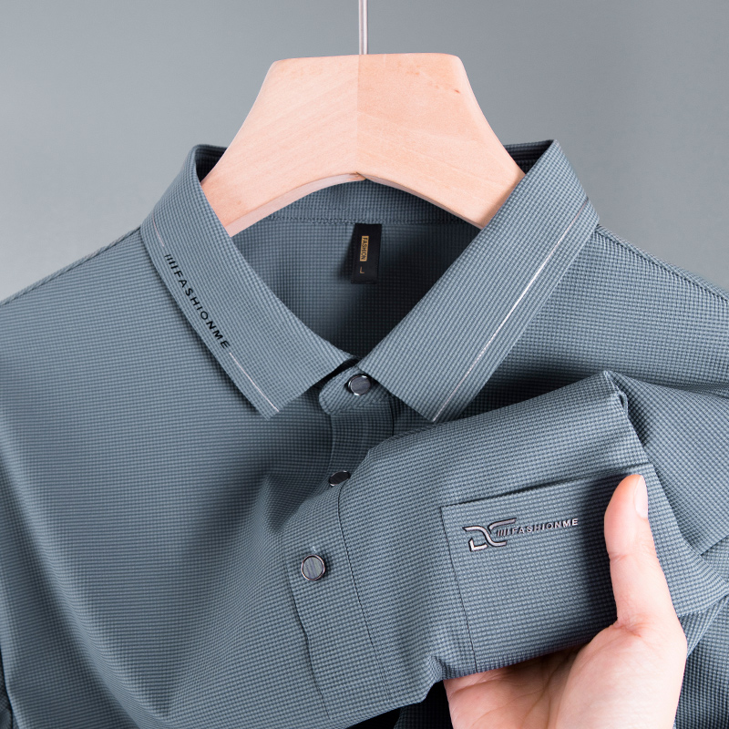 中年男士夏季短袖翻领pol