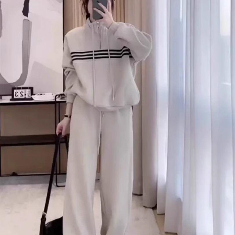 大码300斤卫衣运动套装女春秋