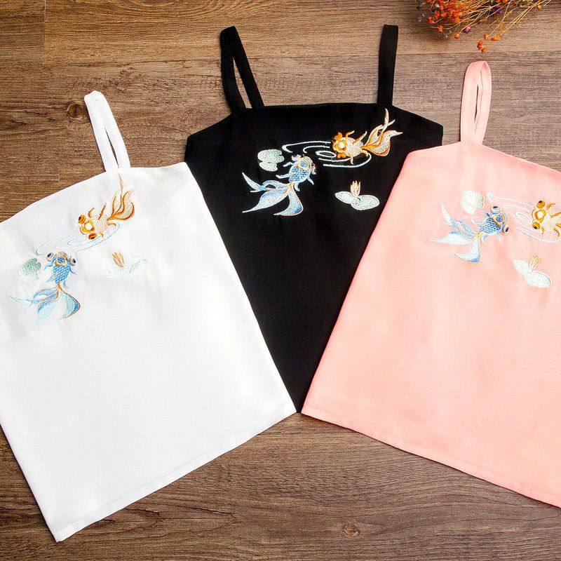 古风吊带背心女大码300斤胖mm