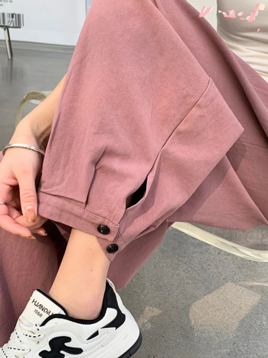 大码工装裤女夏季休闲九分老爹裤