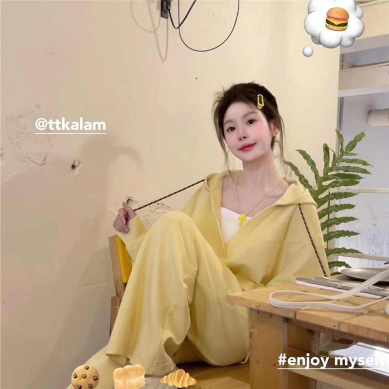 大码胖mm300斤运动服套装女春秋韩版宽松假两件卫衣阔腿裤两件套