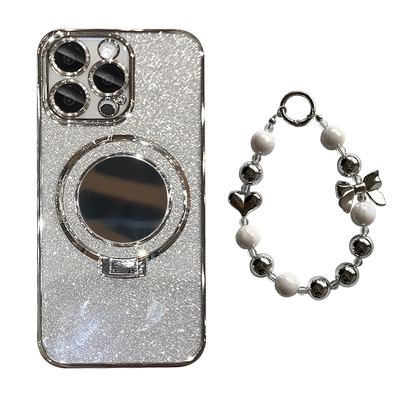 2025新款适用苹果17手机壳iPhone15promax镜头全包16pro防摔13镜子磁吸支架14高级感女11挂绳12轻奢小众硅胶