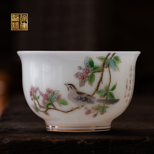 徐建勇文创陶瓷茶杯冰种玉瓷高档个人专用杯主人杯大容量喝茶杯子