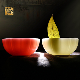 徐建勇陶瓷文创羊脂玉瓷主人杯对杯情侣杯高端送礼情人节带礼盒装