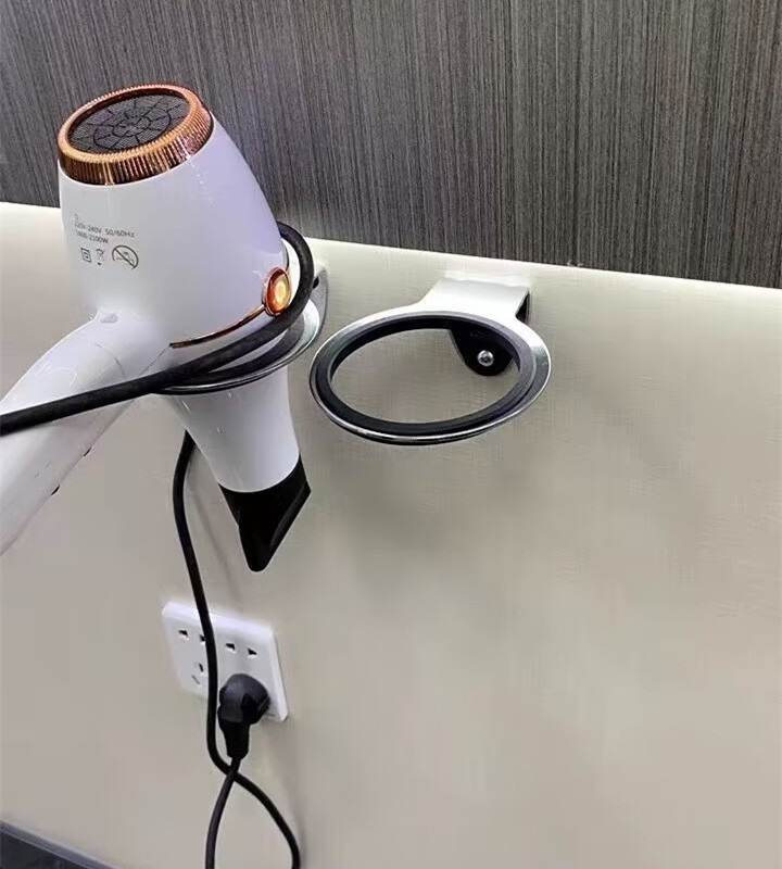 包邮发廊专用电吹风机架子 不锈钢吹风筒座美发店浴室墙上架壁挂