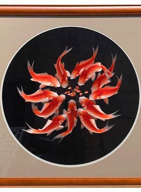 手工客厅餐厅装饰挂画刺绣苏绣