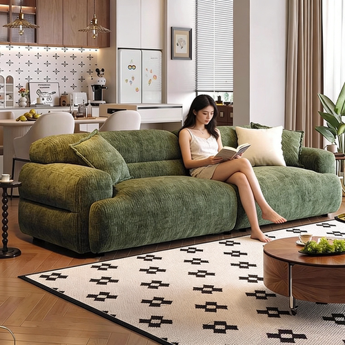 蒂思羽可拆洗雪尼尔布艺山谷沙发