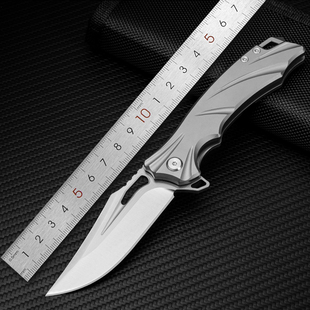 m390粉末钢折叠刀高硬度锋利钛合金小刀户外随身折刀野外水果刀具