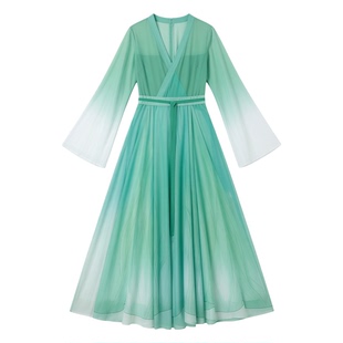 荷不染古典舞古典连衣裙新款 舞蹈服女飘逸演出服跳舞中国纱衣服装